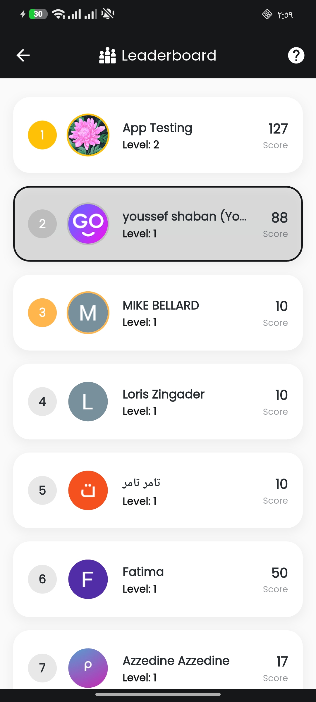 Leaderboard